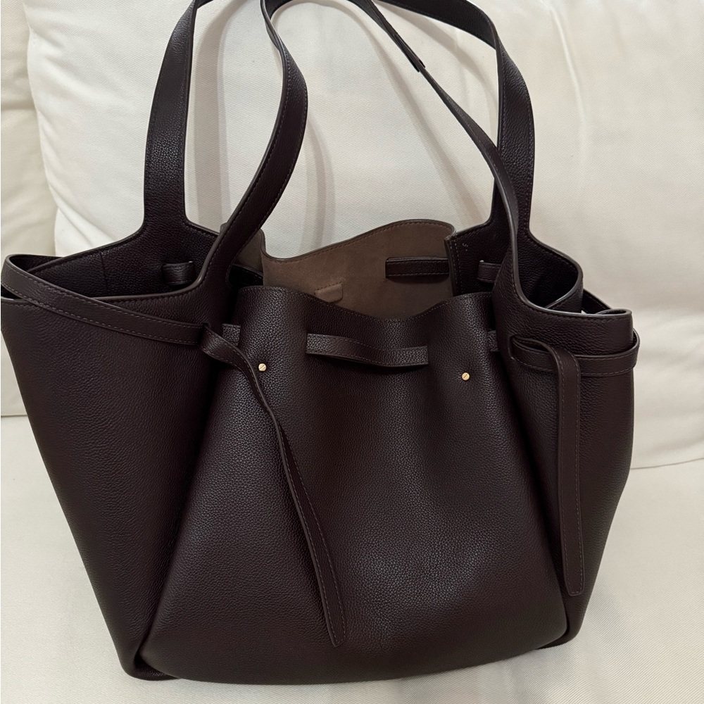 LIKE NEW! Tory Burch Romy Tote in Deep Brown - Picture 3 of 7